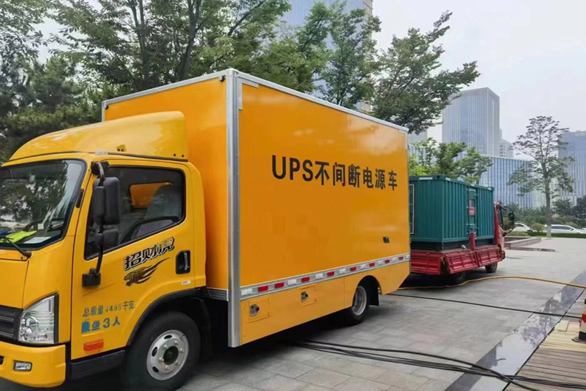 玉泉发电机租赁施工现场