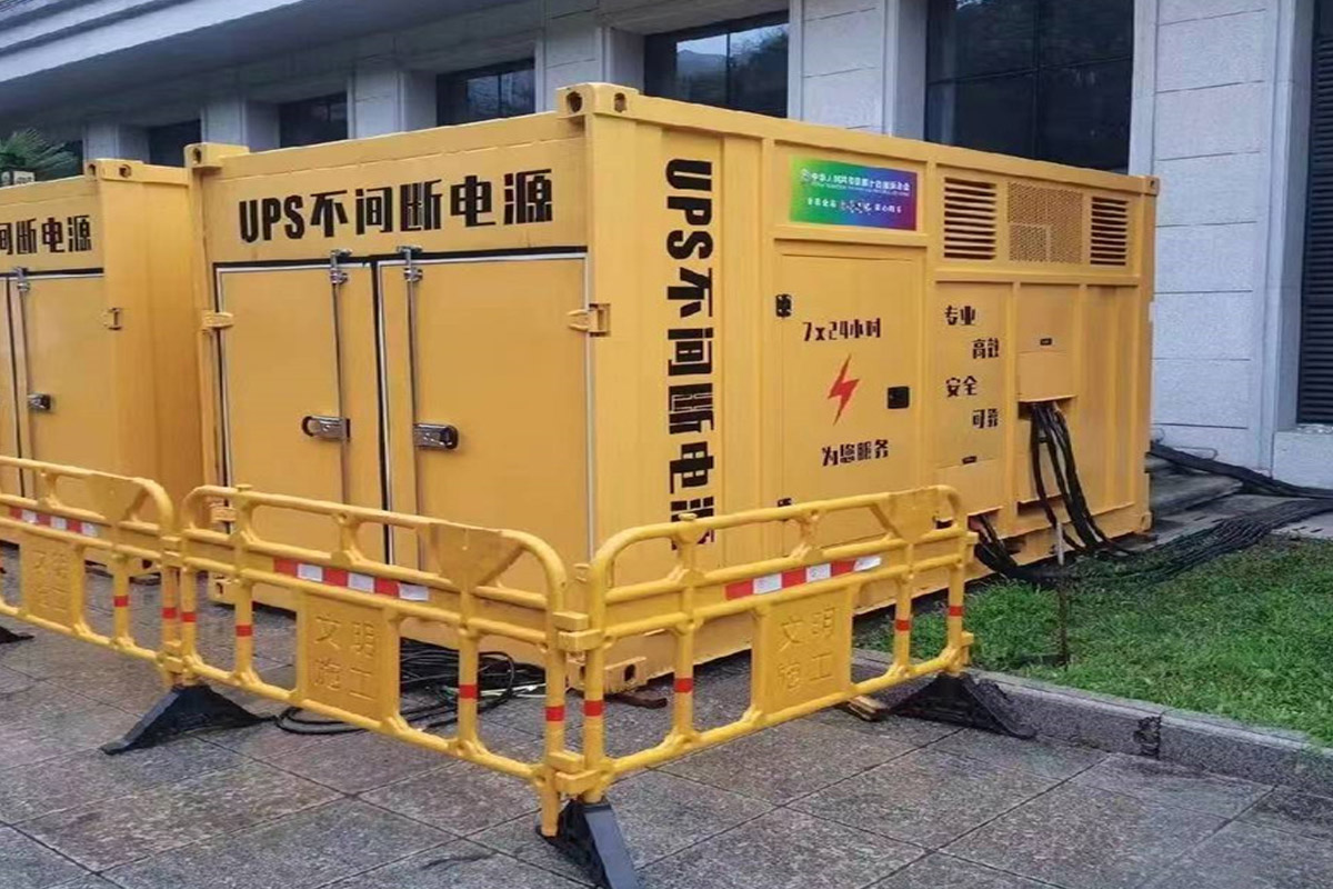 玉泉发电机租赁施工现场